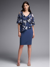 231731 Dress - Blue/Multi (Joseph Ribkoff)